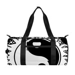 Black And White Yin Yang Sun Print Gym Bag