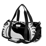 Black And White Yin Yang Sun Print Gym Bag