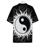 Black And White Yin Yang Sun Print Hawaiian Shirt