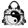 Black And White Yin Yang Sun Print Insulated Lunch Bag