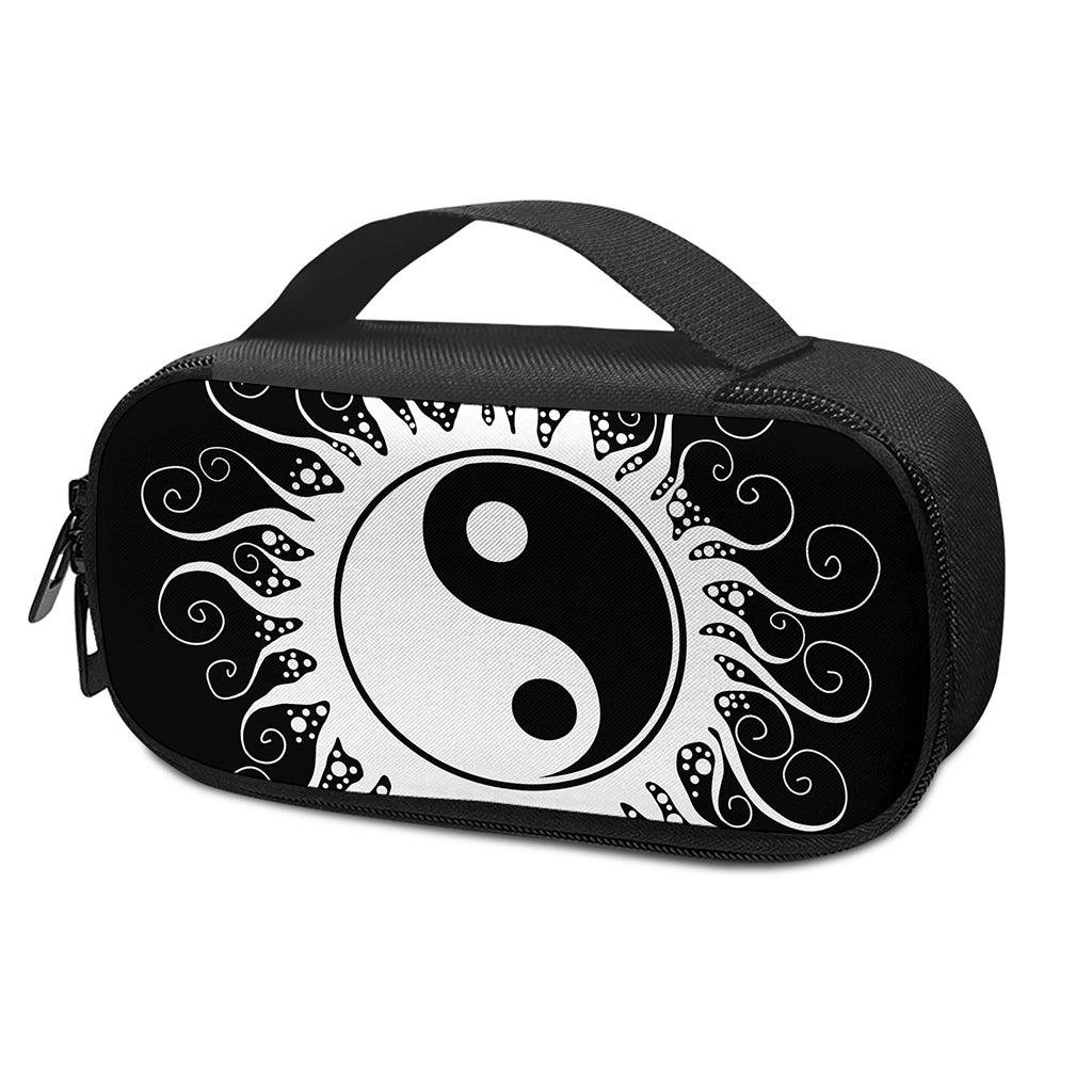 Black And White Yin Yang Sun Print Insulin Cooler Travel Case
