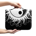 Black And White Yin Yang Sun Print Leather Bible Cover