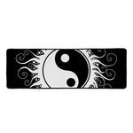 Black And White Yin Yang Sun Print Long Kitchen Mat