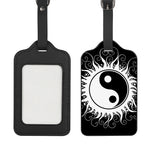 Black And White Yin Yang Sun Print Luggage Tag