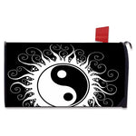 Black And White Yin Yang Sun Print Mailbox Cover