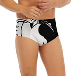 Black And White Yin Yang Sun Print Men's Briefs