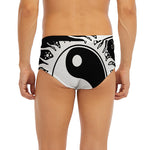 Black And White Yin Yang Sun Print Men's Briefs