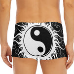 Black And White Yin Yang Sun Print Men's Short Boxer Briefs