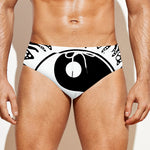 Black And White Yin Yang Sun Print Men's Swim Briefs