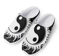 Black And White Yin Yang Sun Print Mesh Casual Shoes
