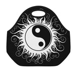 Black And White Yin Yang Sun Print Neoprene Lunch Bag