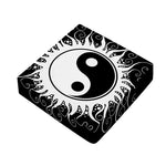 Black And White Yin Yang Sun Print Outdoor Seat Cushion Cover