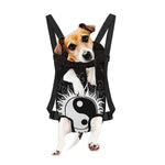 Black And White Yin Yang Sun Print Pet Carrier Backpack