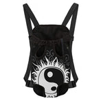 Black And White Yin Yang Sun Print Pet Carrier Backpack