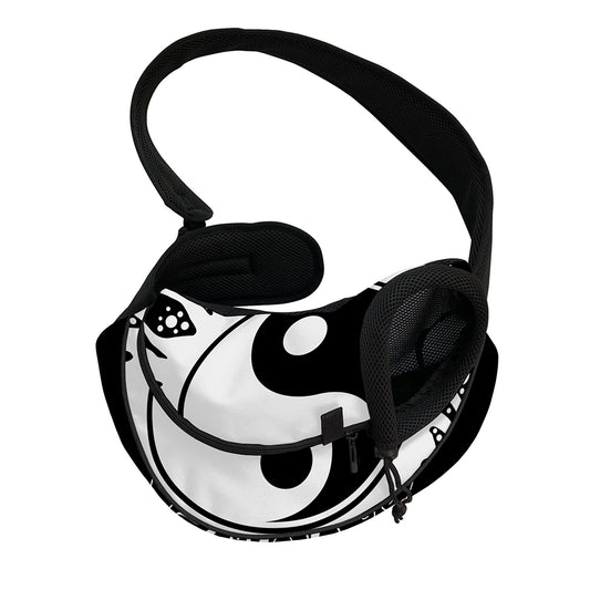Black And White Yin Yang Sun Print Pet Sling Carrier