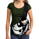 Black And White Yin Yang Sun Print Pet Sling Carrier