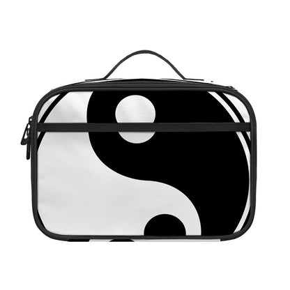 Black And White Yin Yang Sun Print Portable Lunch Bag