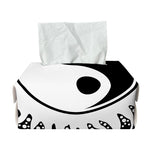 Black And White Yin Yang Sun Print Rectangle Tissue Box Cover