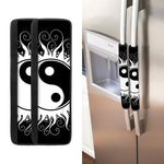 Black And White Yin Yang Sun Print Refrigerator Handle Covers