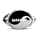 Black And White Yin Yang Sun Print Rugby Ball