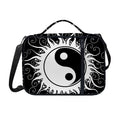 Black And White Yin Yang Sun Print Shoulder Strap Bible Bag