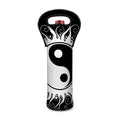 Black And White Yin Yang Sun Print Single Neoprene Wine Tote