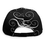 Black And White Yin Yang Sun Print Snapback Cap