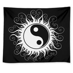 Black And White Yin Yang Sun Print Tapestry