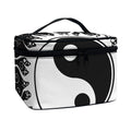 Black And White Yin Yang Sun Print Travel Makeup Bag