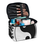 Black And White Yin Yang Sun Print Travel Makeup Bag