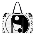 Black And White Yin Yang Sun Print Utility Tote Bag