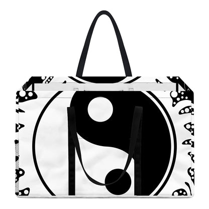 Black And White Yin Yang Sun Print Utility Tote Bag