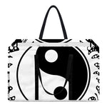 Black And White Yin Yang Sun Print Utility Tote Bag