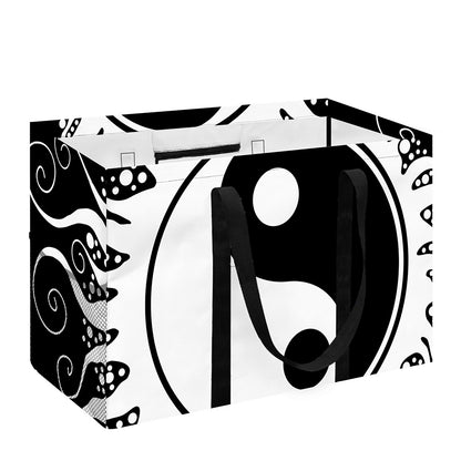 Black And White Yin Yang Sun Print Utility Tote Bag