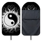 Black And White Yin Yang Sun Print Waterproof Car Seat Cover