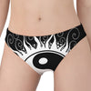 Black And White Yin Yang Sun Print Women's Panties