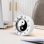 Black And White Yin Yang Symbol Print Alarm Clock