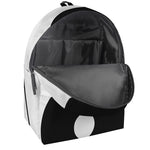 Black And White Yin Yang Symbol Print Backpack