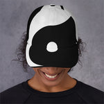 Black And White Yin Yang Symbol Print Baseball Cap