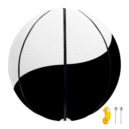 Black And White Yin Yang Symbol Print Basketball