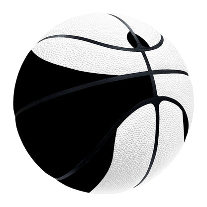 Black And White Yin Yang Symbol Print Basketball