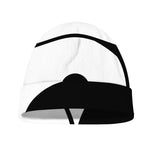 Black And White Yin Yang Symbol Print Beanie