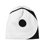 Black And White Yin Yang Symbol Print Beanie