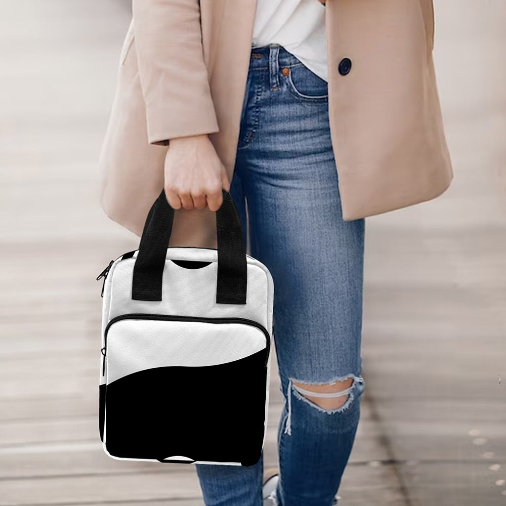 Black And White Yin Yang Symbol Print Bible Tote Bag