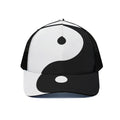 Black And White Yin Yang Symbol Print Black Mesh Trucker Hat