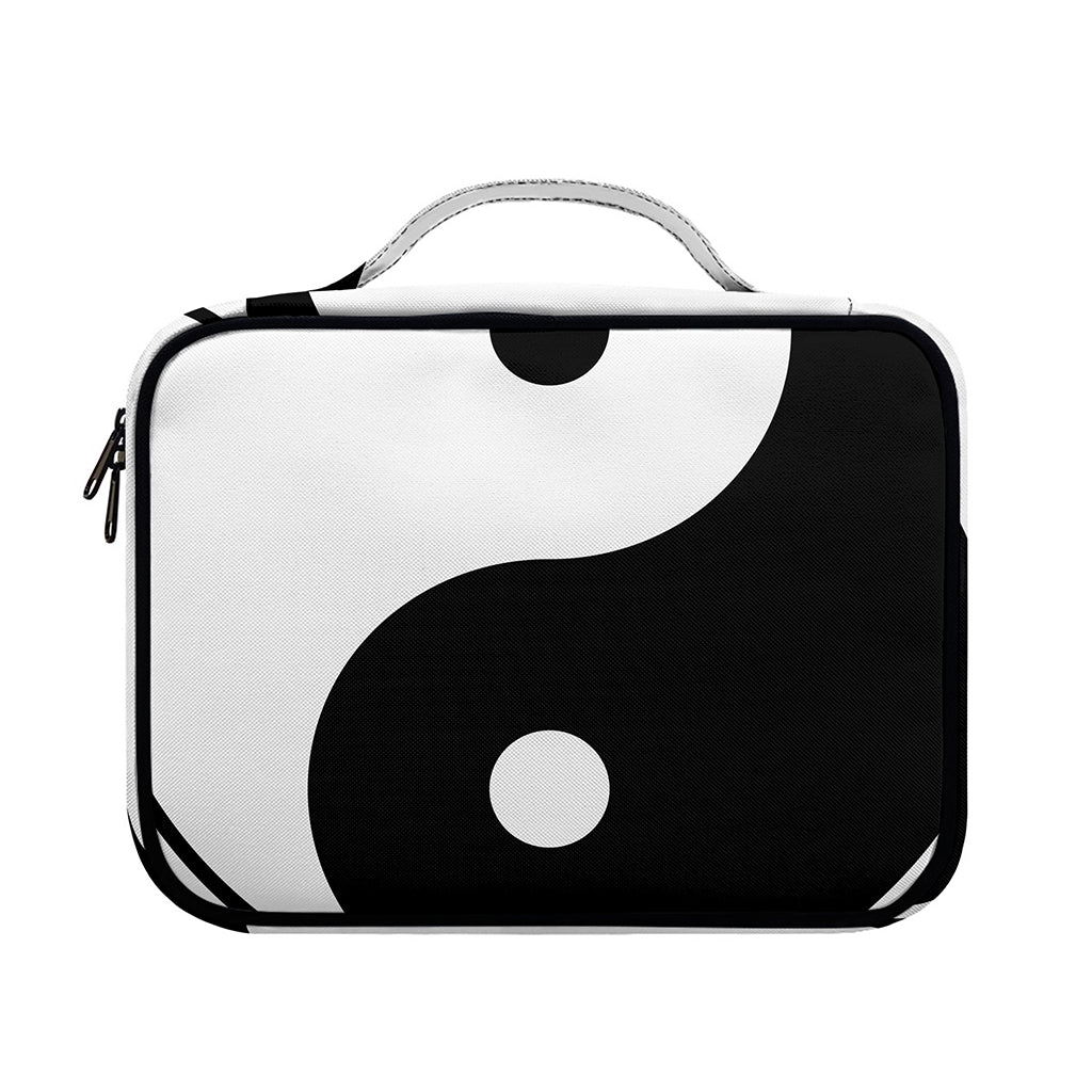 Black And White Yin Yang Symbol Print Briefcase Bible Bag