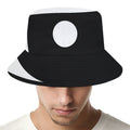 Black And White Yin Yang Symbol Print Bucket Hat