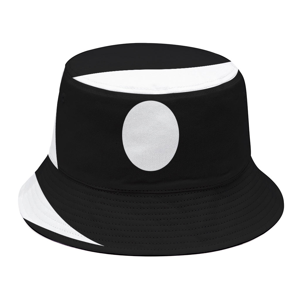 Black And White Yin Yang Symbol Print Bucket Hat