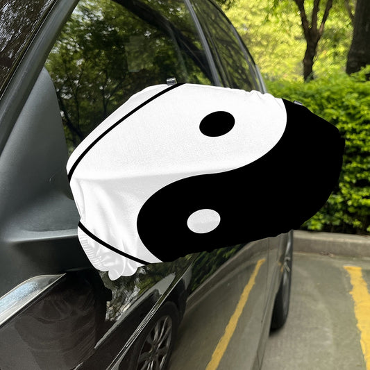 Black And White Yin Yang Symbol Print Car Side Mirror Covers
