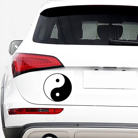 Black And White Yin Yang Symbol Print Car Sticker